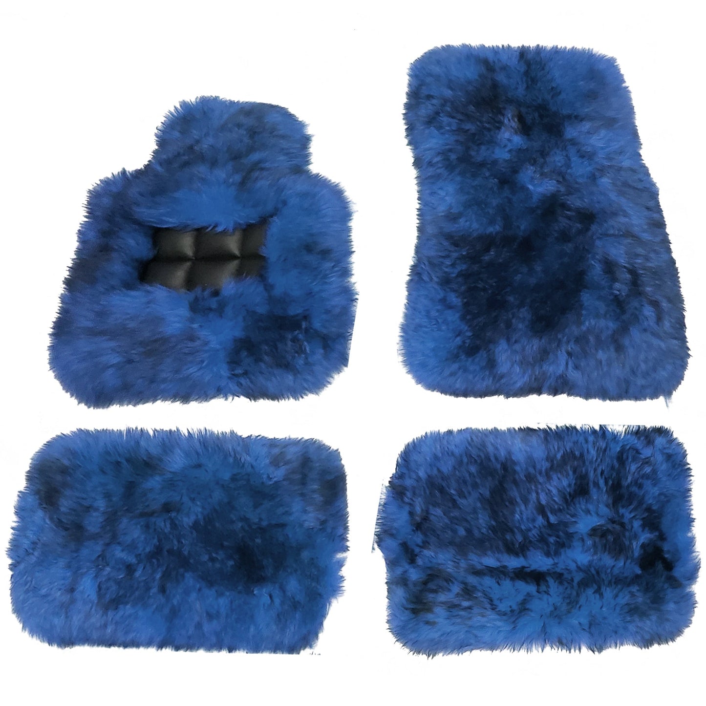 Mogul Mats Multi Color 4PC Sheepskin Floor Mats for Rolls Royce Cullinan