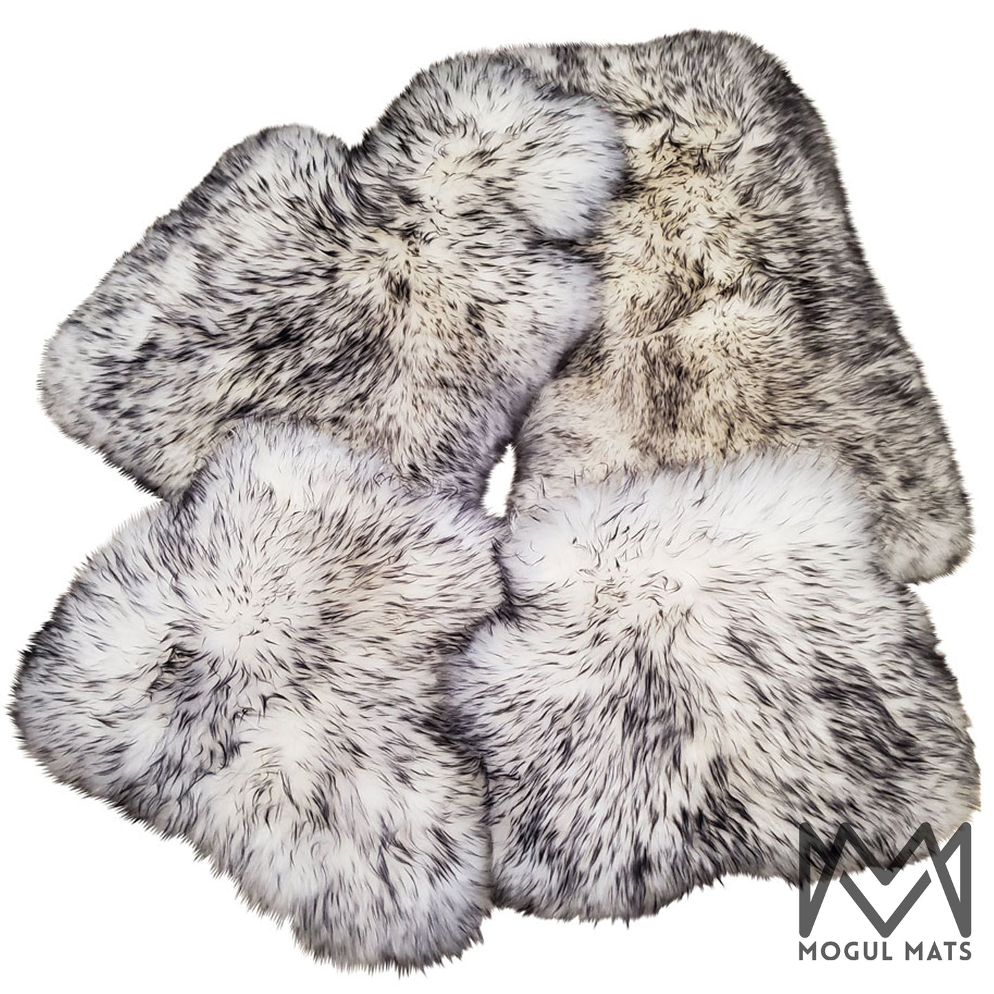 Mogul Mats Multi Color 4PC Sheepskin Floor Mats for Rolls Royce Cullinan
