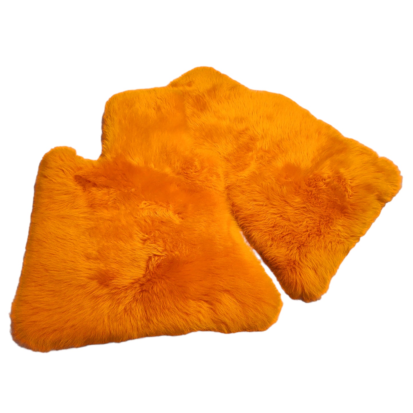 Mogul Mats Genuine Sheepskin Floor Mats Shown in Orange