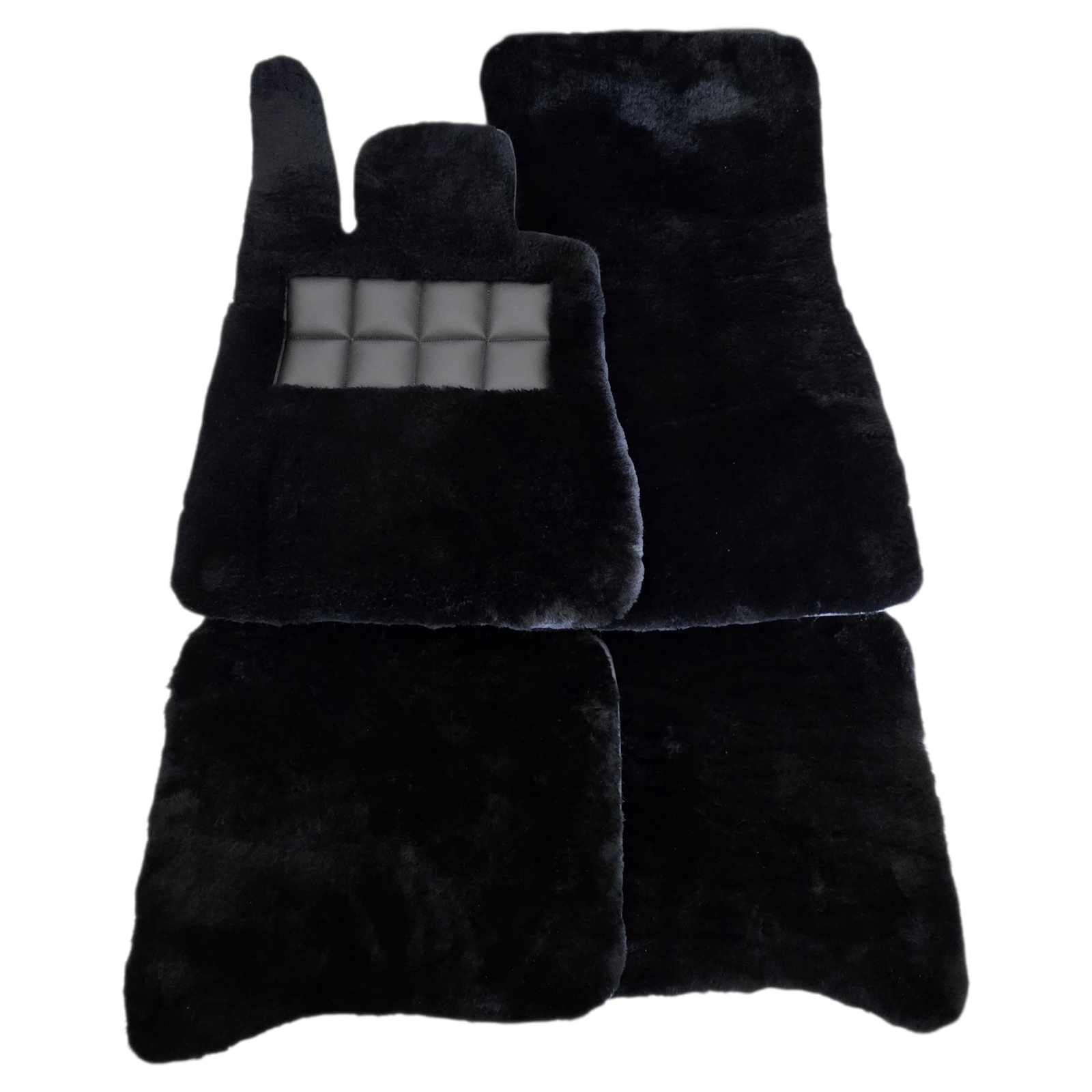 Genuine Black Sheepskin 1 Inch Floor Mats for Rolls Royce Cullinan-Mogul Mats