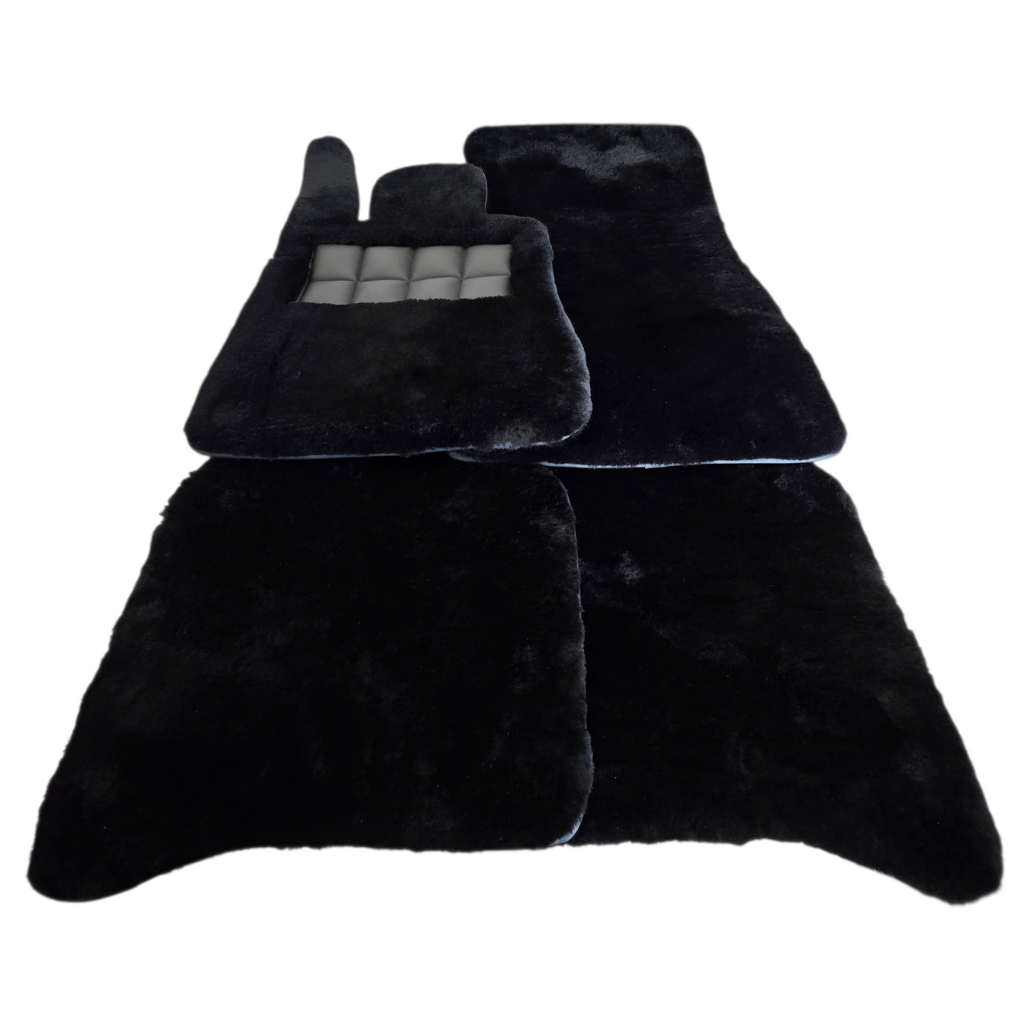 Genuine Black Sheepskin 1 Inch Floor Mats for Rolls Royce Cullinan-Mogul Mats