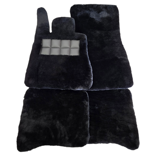 Genuine Black Sheepskin 1 Inch Floor Mats for Rolls Royce Cullinan