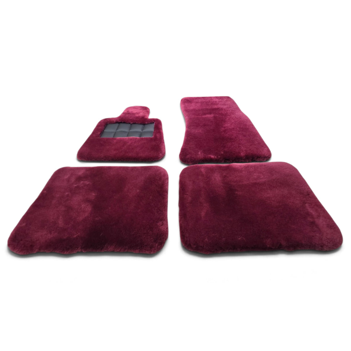 Peony Pink Lambswool Sheepskin Floor Mats for Rolls-Royce