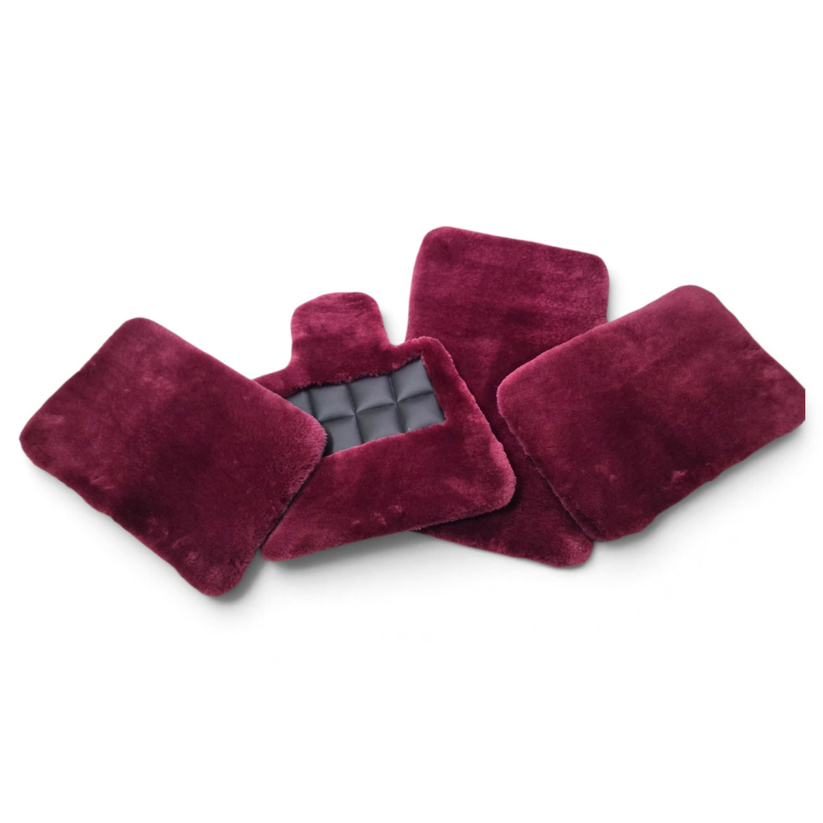 Peony Pink Lambswool Sheepskin Floor Mats for Rolls-Royce