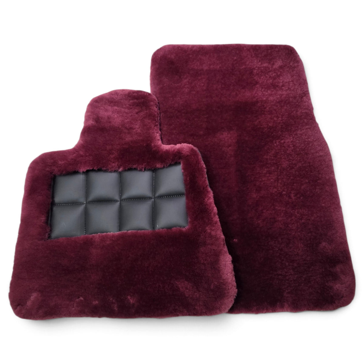 Peony Pink Lambswool Sheepskin Floor Mats for Rolls-Royce