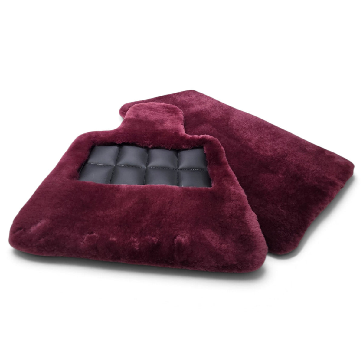 Peony Pink Lambswool Sheepskin Floor Mats for Rolls-Royce