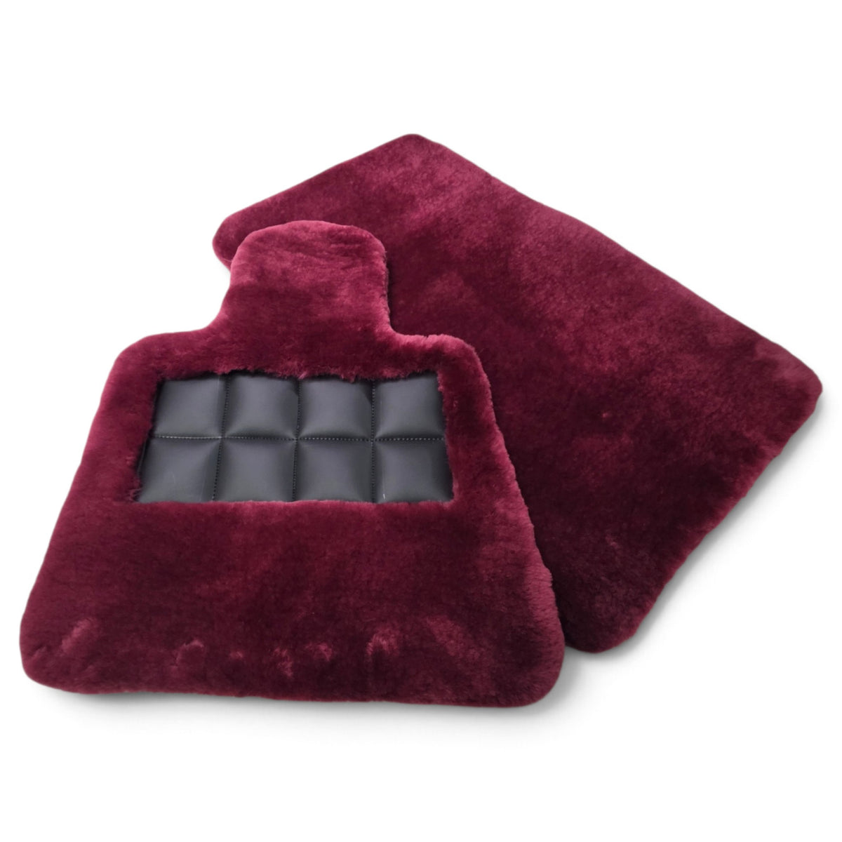 Peony Pink Lambswool Sheepskin Floor Mats for Rolls-Royce