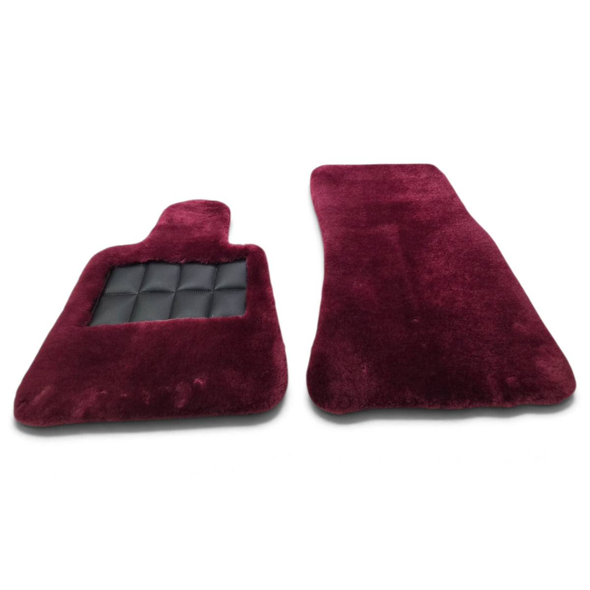 Peony Pink Lambswool Sheepskin Floor Mats for Rolls-Royce