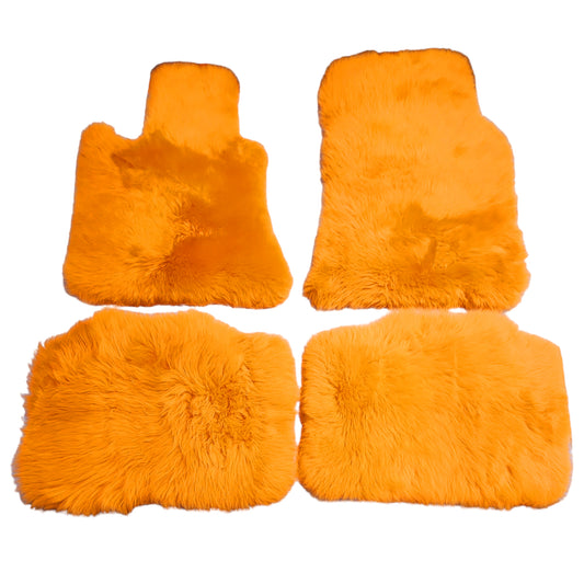 Mogul Mats Genuine Sheepskin Floor Mats Shown in Orange
